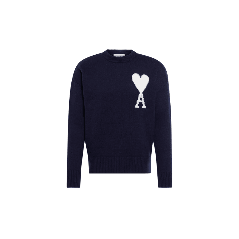 Ami Paris Crewnecks — Navy Blue