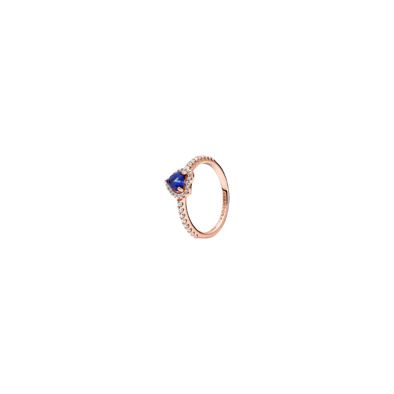 Rose Gold Blue Heart