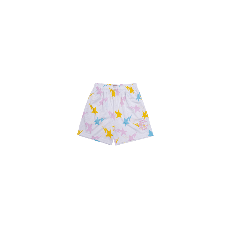 White With Pink Stars