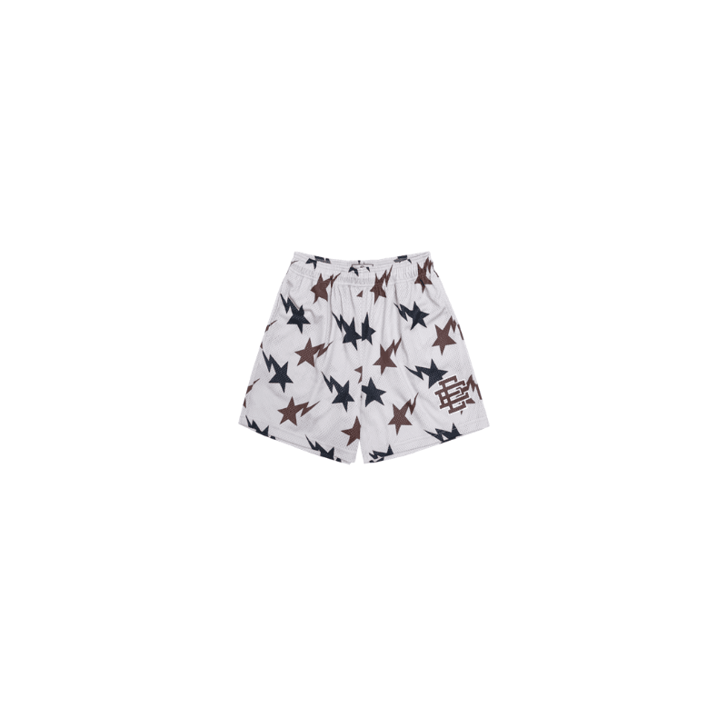 White With Brown Stars